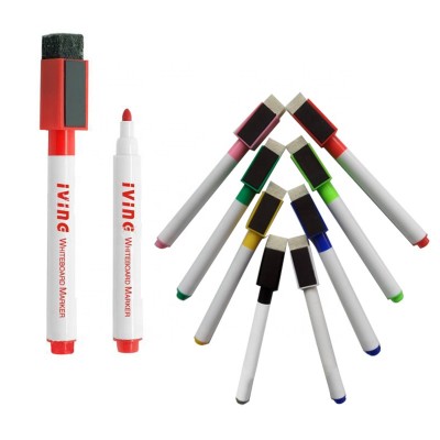 dry erase magnet whiteboard marker with brush for promotional with Magnet And Eraser